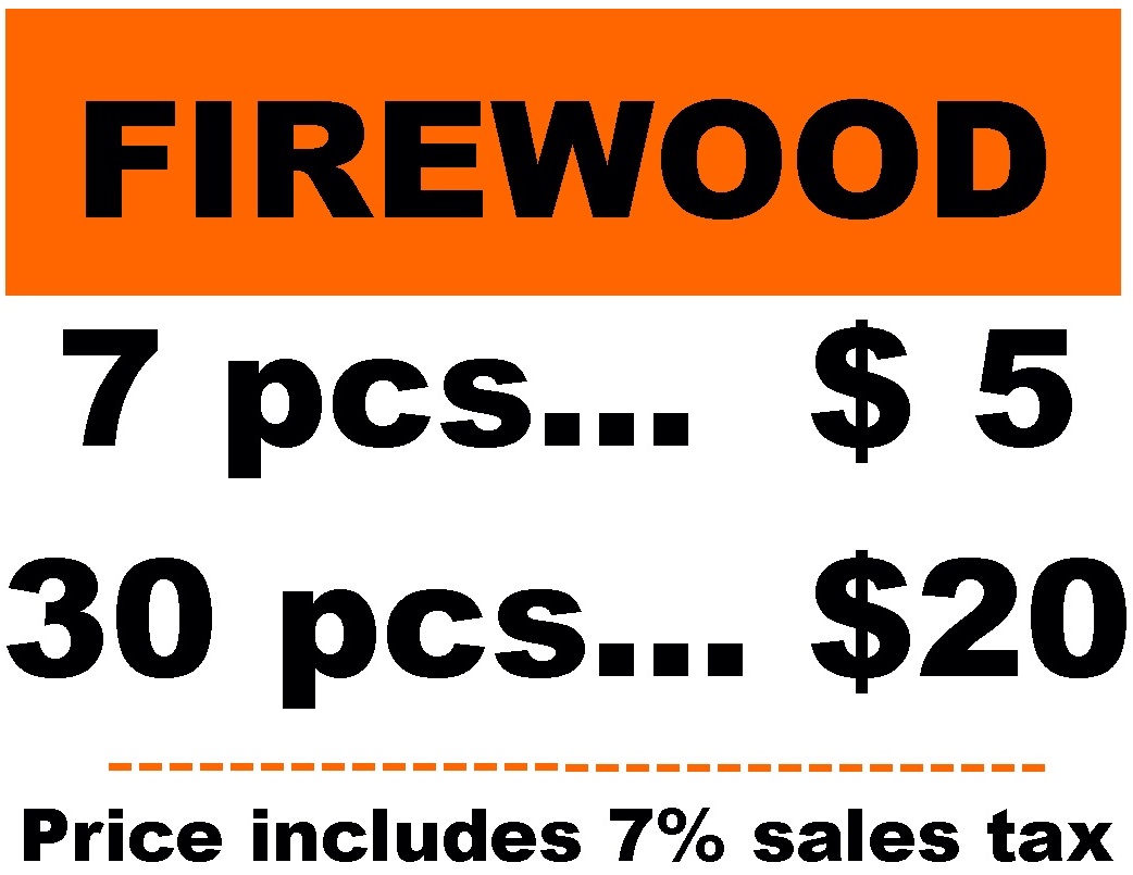 Firewood Price Sign